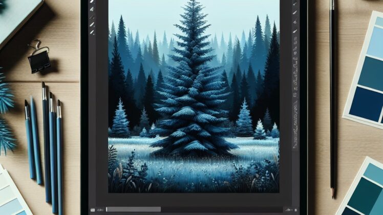 Blau Fichte